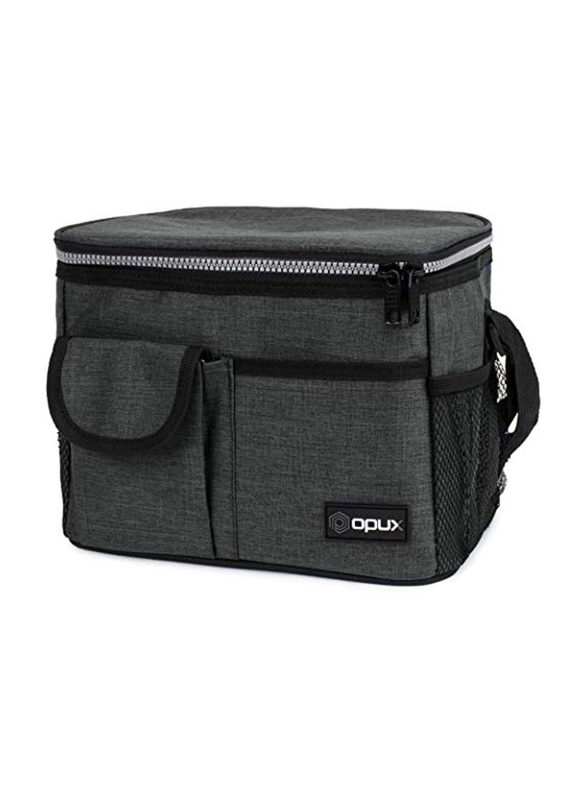 opux Insulated Lunch Bag for Men Women, Leakproof Charcoal Grey Lunch Box for Work, Portable Soft Lunch Cooler Bag with Shoulder Strap, Adult Lunchbox Lunch Pail for Kid Boy Girl School, 14 Can/8L Heather Charcoal - Image 1