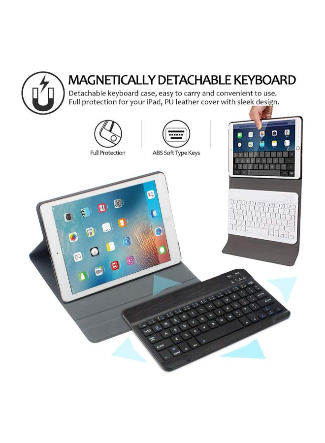 NIBEMINENT Protective Case Cover With Bluetooth Keyboard For Apple iPad Black  - Image 2