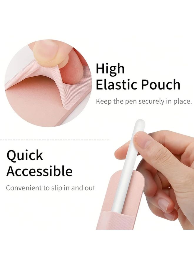Black Tablet Stylus Pouch Protective Case Slim Portable Self Adhesive Storage Pen Sleeve - Image 3