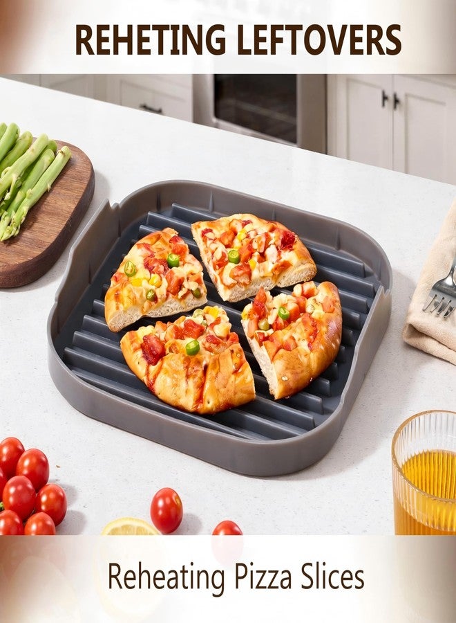 Jillmo Microwave Bacon Cooker Tray, Premium Silicone Bacon Rack with Grease Draining Design for Crispier Microwave Bacon, Dishwasher Safe & BPA-Free, Grey - Image 5