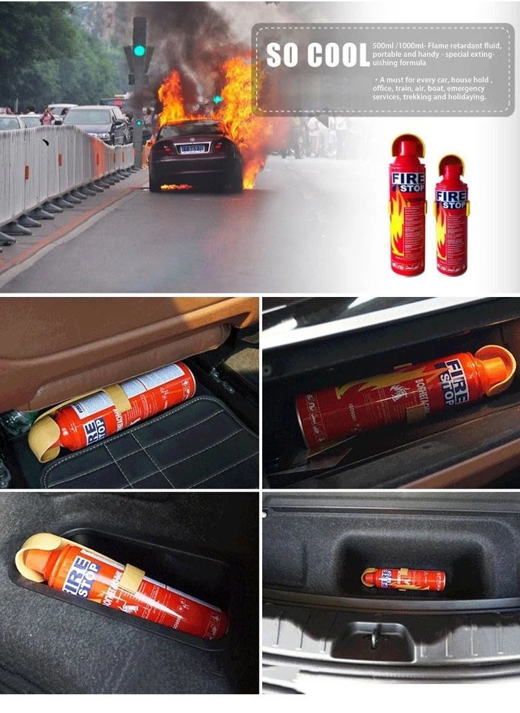 FIRE STOP Fire Extinguisher For Car, Stay Safe with 5 in 1 Portable Fire Spray 1000ml  - Image 3