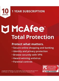 McAfee Total Protection 10 Devices with 1 Year Subscription
