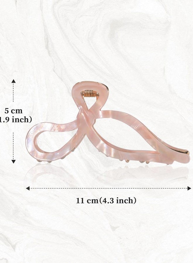 WELROG 2 Pack Metal Bow Claw Clips - Non-Slip Hair Claw Clips for Women,Elegant Large Hair Clip for Thin and Thick Hair (Gold) - Image 3