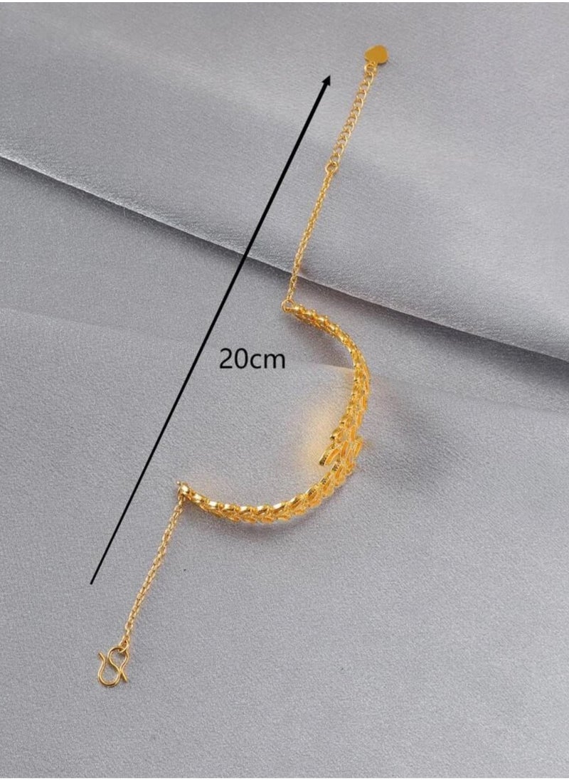 غولدماكس اسوارة نسائية شبيهة الذهب مطلية عيار 21  - Image 4