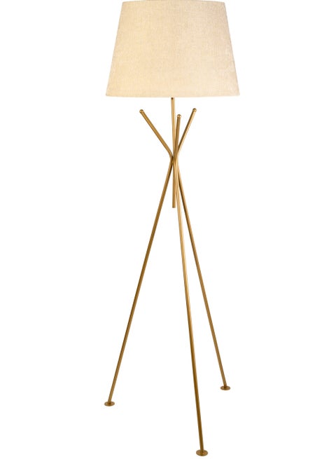 Modern Floor Lamp | Modern And Elegant High Quality Metal Floor Lamp | Color: Gold × Beige | Size: 150x40x40 cm
