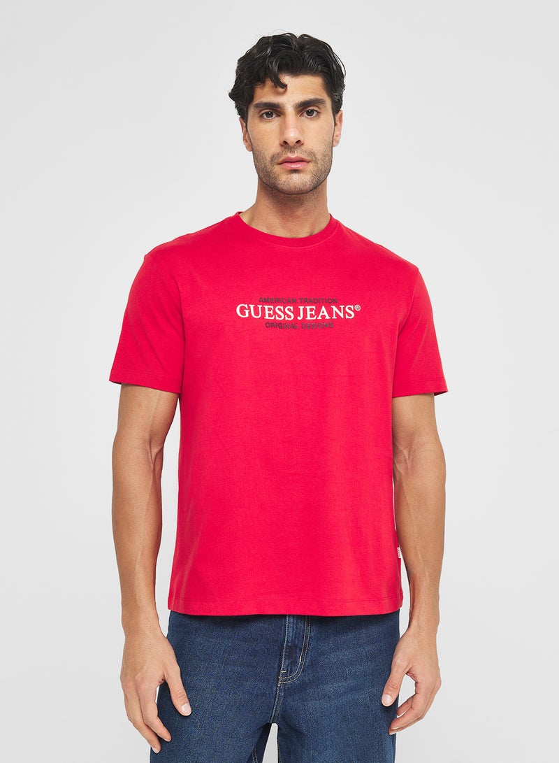 GUESS American Trad Crew Neck T-Shirt - Image 1