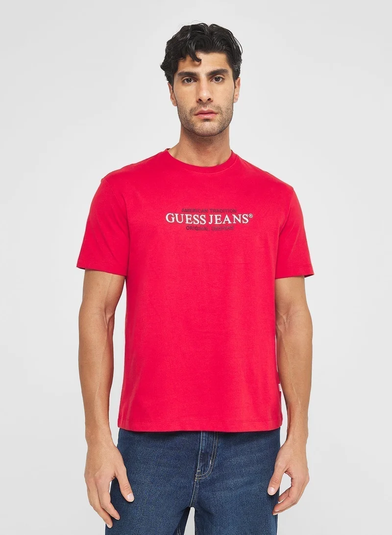 GUESS American Trad Crew Neck T-Shirt