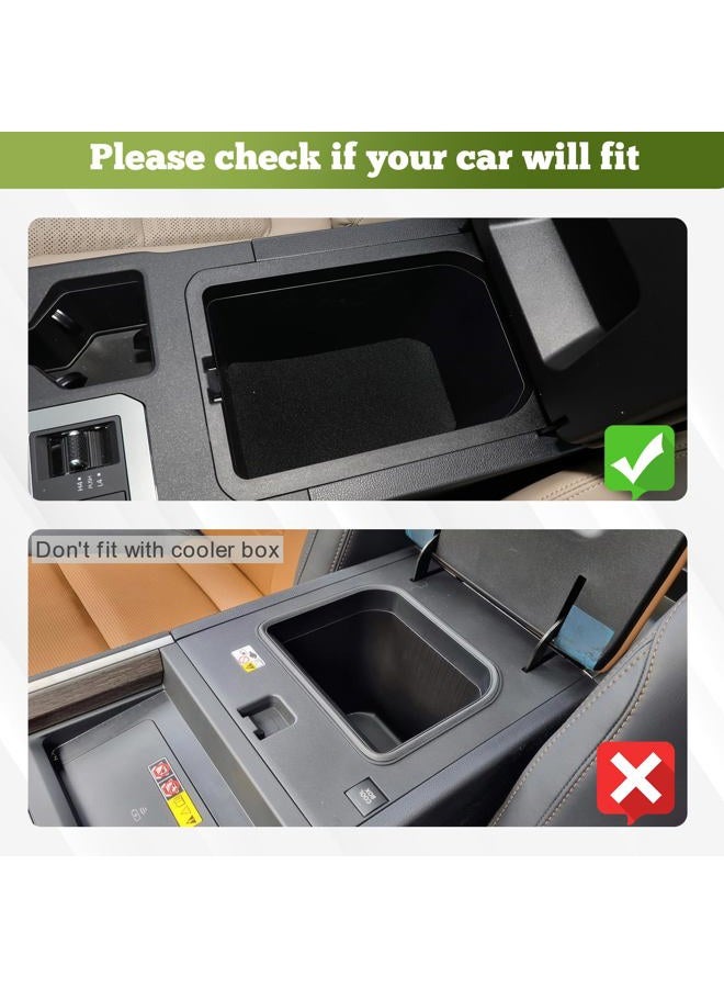 HGWEI Center Console Organizer Compatible with 2024-2026 Toyota Land Cruiser/Land Cruiser 1958 Interior Accessories, Middle Armrest Storage Box Insert Tray Coin Holder (Not Fit with Cool Box) Black - Image 3