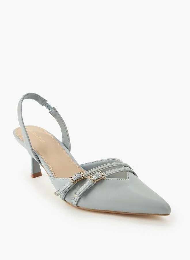 Flora Bella By Shoexpress BLUE Flora Bella Women Buckle Accent Slingback Shoes for Women | Best Price UAE