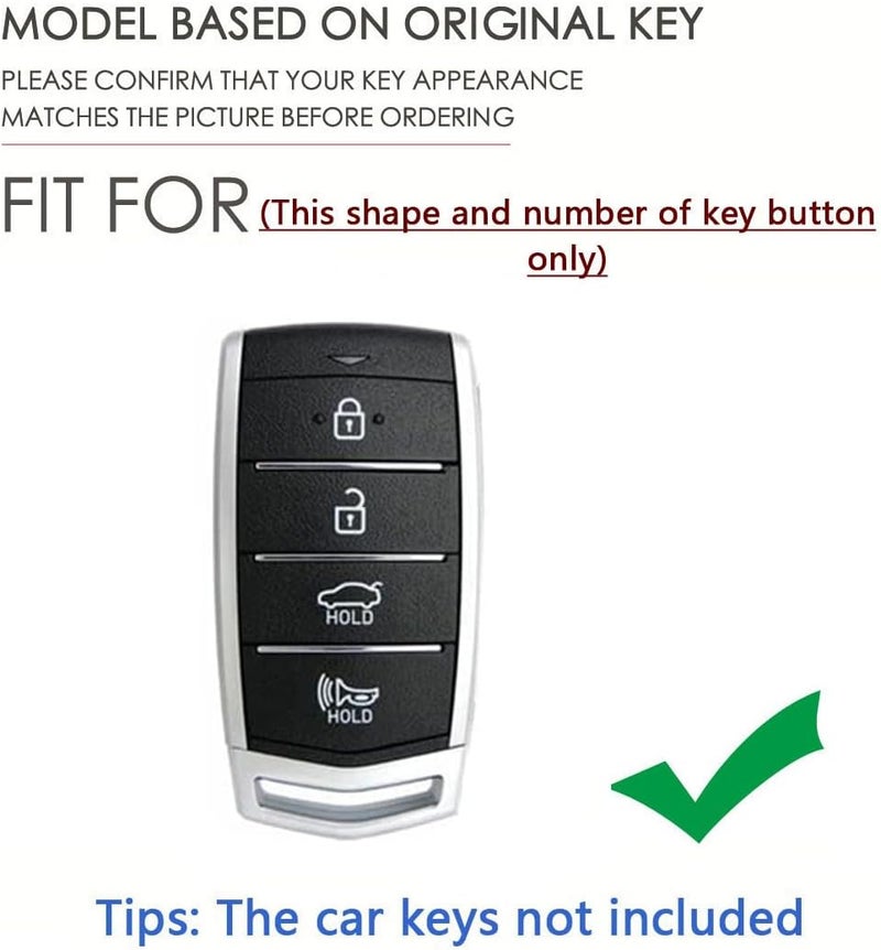 SANRILY Golden-Edge Key Fob Cover for Genesis G70, G80, G90 - Image 2