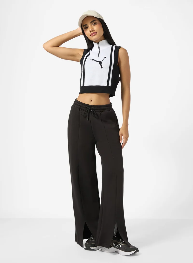 PUMA puma black-puma white Uture.Puma.Archive Half-Zip Knitted Tank for Women | Best Price UAE