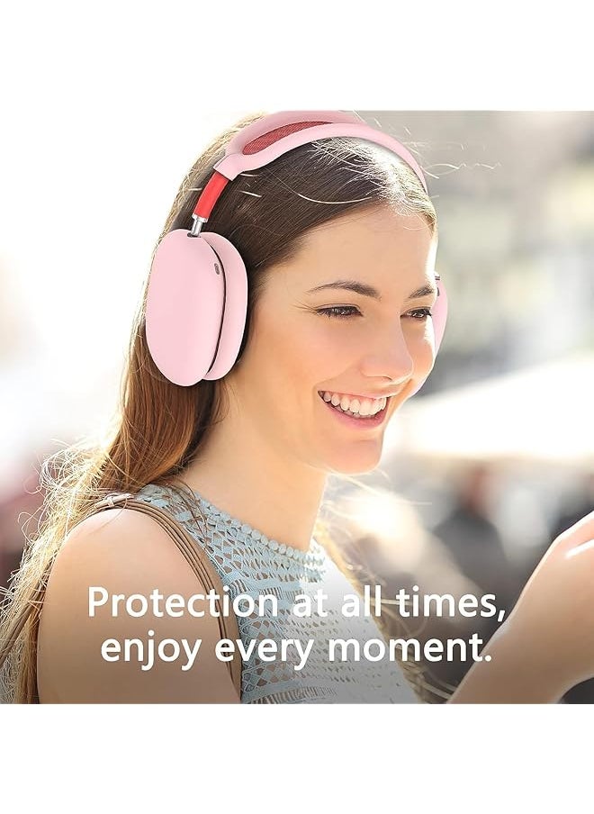 joyzzz - Case Cover For Airpods Max Headphones 3 In 1 Anti Scratch Sweatproof Ear Pad Covers Headband Cover Protector Ear Cups Cover Silicone Soft Protector Accessoriesfor Airpods Max Pink - Image 1