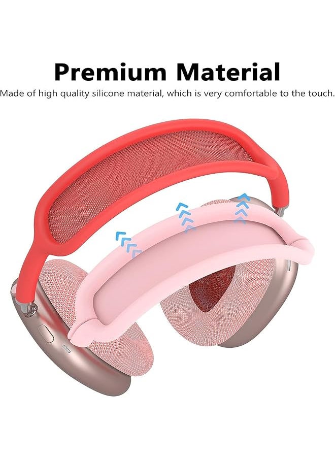 joyzzz - Case Cover For Airpods Max Headphones 3 In 1 Anti Scratch Sweatproof Ear Pad Covers Headband Cover Protector Ear Cups Cover Silicone Soft Protector Accessoriesfor Airpods Max Pink - Image 1