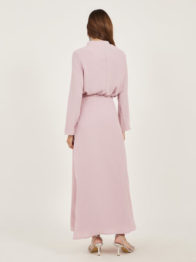 Amirah Lace Detail V Neck Wrap Look Jalabiya