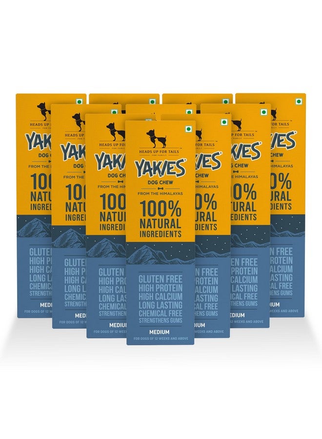 Heads Up For Tails Yakies Vegetarian Natural Dog Chew Bone For All Life Stages - Medium - 60G Each - Pack Of 10 - Image 1
