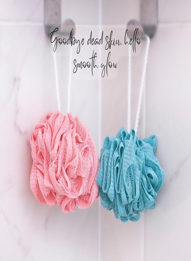 Caredone Luxury Bathing Loofah Sponge Exfoliator Scrubber for High Lather Cleansing| Round Sponge. (Blue Round Sponge) - Image 5