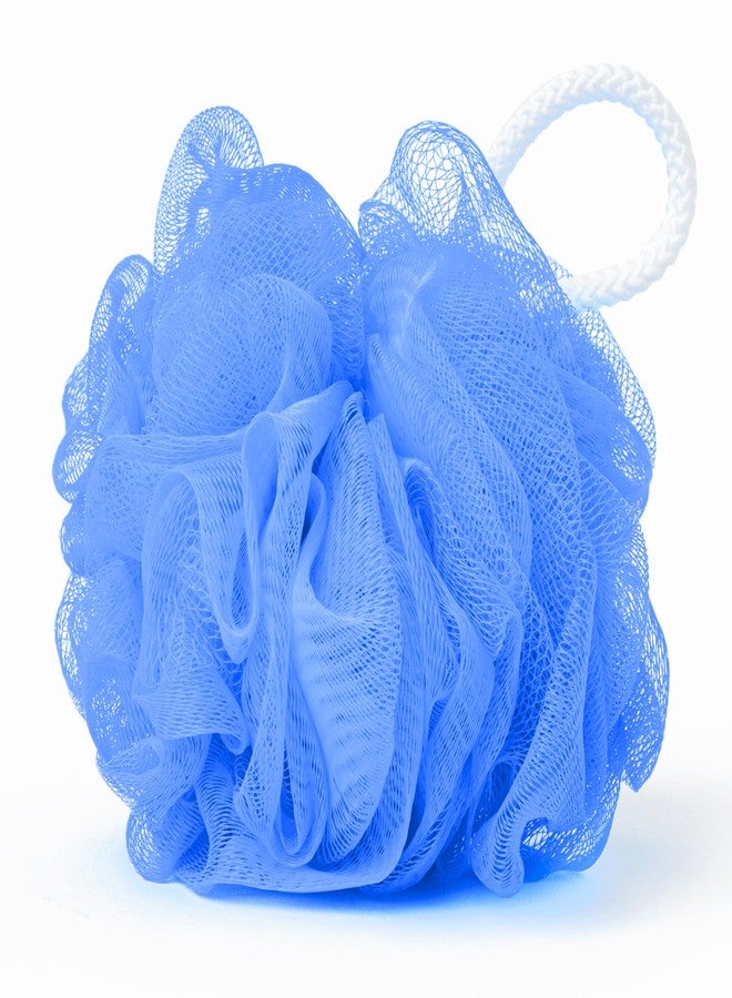 Caredone Luxury Bathing Loofah Sponge Exfoliator Scrubber for High Lather Cleansing| Round Sponge. (Blue Round Sponge) - Image 1