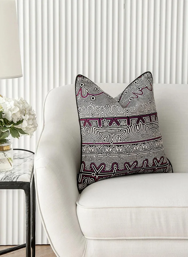 KNOT HOME Cushion Edda Mauve (with filler) Pillow Knot Home Cover Set for Modern Sofa Contemporary Living Room Bedroom and Office Soft Washable