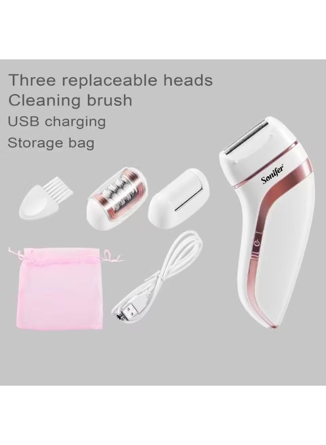 سونفير جهاز سونيفر SF-9551 الاحترافي لإزالة الشعر، قابل لإعادة الشحن عبر منفذ USB، متعدد الوظائف 3 في 1، مناسب للسيدات. - Image 5