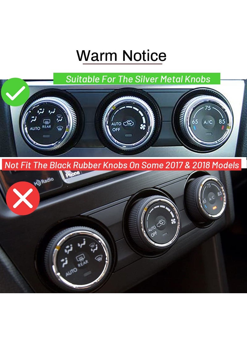 Bentolin For Subaru AC Knob Cover Accessory Center Console Switch Volume Temp Control Button Ring Trim Compatible with Forester 2014-2018, Crosstrek XV 2013-2017,Impreza 2014-2016,WRX/STi 2015-2020 Orange 3PCS  - Image 4