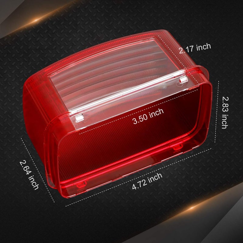 NTHREEAUTO Rear Tail Light Lens Red Motorcycle Taillight Cover Compatible with Yamaha Grizzly Kodiak Bigbear Bruin Rhino 450 660 - Image 4