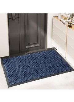 Arabest Door Mats Indoor & Outdoor Rubber Non Slip Front Door Mat Entrance Waterproof Rugs Dirt Debris Mud Trapper Carpet for Entryway Low Entry Rugs  - Image 1