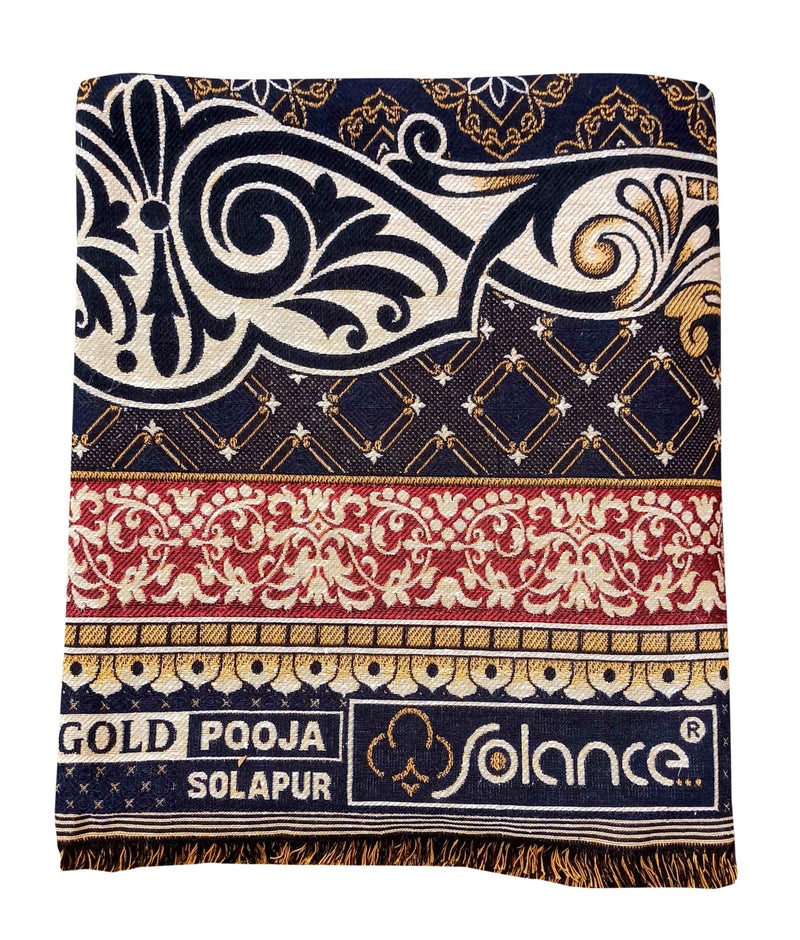 Mandhania Cotton 400 TC Solupuri Bedsheet (Double_Multicolour) - Image 1