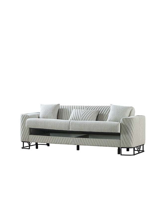 DANUBE HOME أريكة دانوب هوم إيلغنس 3 مقاعد قماش تصميم حديث أريكة ثلاثية مقاعد أثاث غرفة المعيشة م 230 × عرض 80 × ارتفاع 82 سم رمادي - Image 5