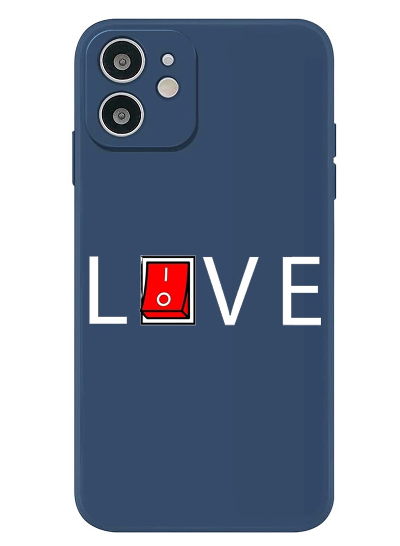 Theodor Protective Slim Fit Case Liquid Silicone Cover with Full Body Protection Anti-Scratch Shockproof Case For iPhone 12 Blue  - Live - Image 1