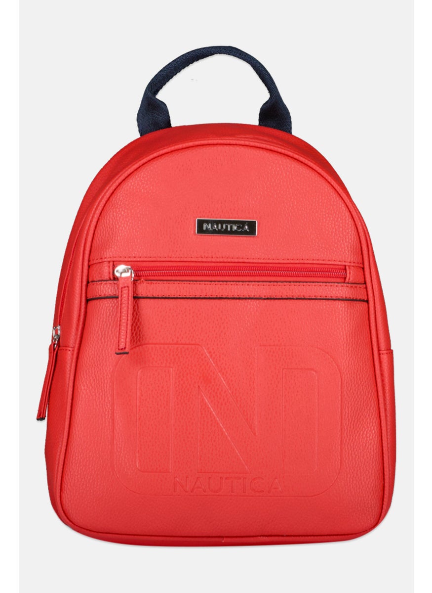 NAUTICA Women Brand Logo Backpack, Red  - Image 1