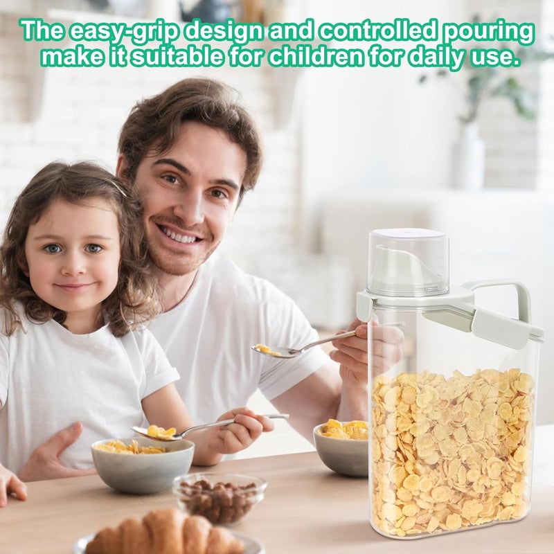 TBMax Rice Container Cereal Storage Container 2 Pack 3.2-Quart, Kitchen Pantry Dry Food Storage Holder with Easy-Pouring Spout & Handy Cup, Small Pet Dog Cat Food Dispenser for Daily Feeding - Image 4