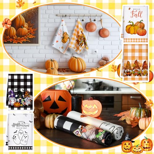 FuWeave 20 Pcs Holiday Kitchen Towels Seasonal Decorative Hand Towels Set Christmas Dish Cloths Winter Valentine's Day 16 x 24 Colorful Wash Cloths with Hanging Loop(Cute) - Image 2