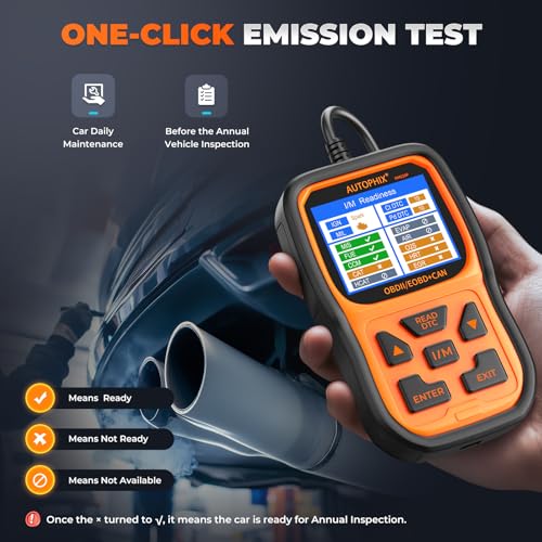 AUTOPHIX OM126P+ OBD2 Scanner, Check Engine Light Code Reader, Car Code Scanner for Automotive Diagnostic, Read & Clear Fault Code, Pass Smog Test, Live Data, for All US Cars After 1996 (Orange) - Image 5