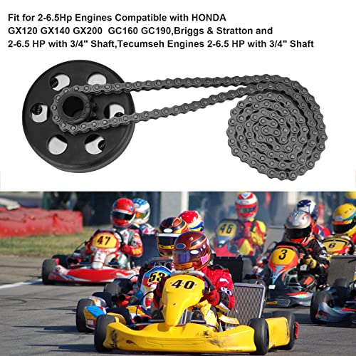SEHNSUCHT Go Kart Clutch 3/4 Bore 10T with #40/41/420 Chain, for Predator 212 Centrifugal Clutch Fit for Minibike MB165 & MB200 and Honda Cloned Engines GC160, GC190, GX120, GX140, GX160, GX200. Up to 2-6.5HP - Image 5