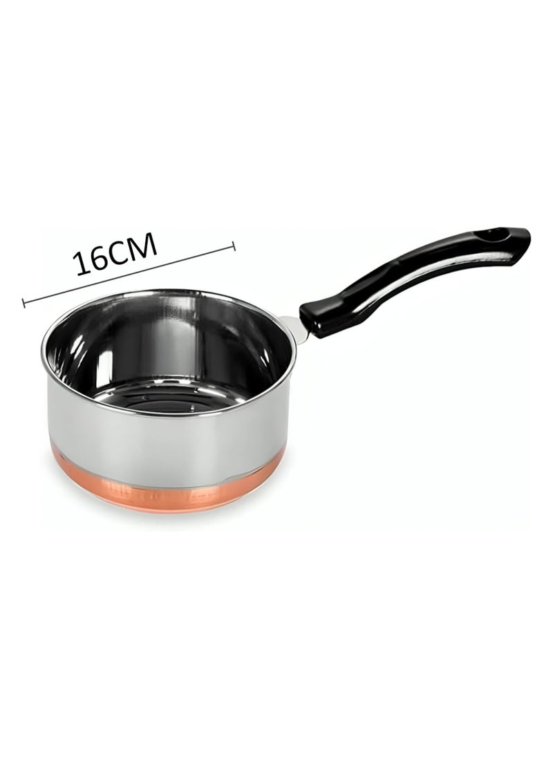 BLACKSTONE Stainless Steel Copper Base Saucepan with Handle 16cm  - Image 3