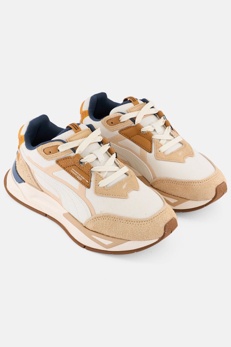 PUMA Kids Boy Lace Up Outdoor Shoes, Beige - Image 1