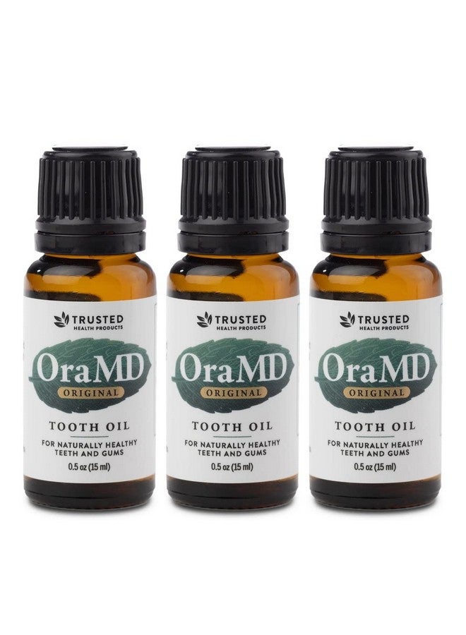 OraMD Original Tooth Oil - Healthy Gums, Fresh Breath and Helps with Sensitive Teeth - All-Natural Solution Better Than Mouthwash (3-Pack) - Image 1