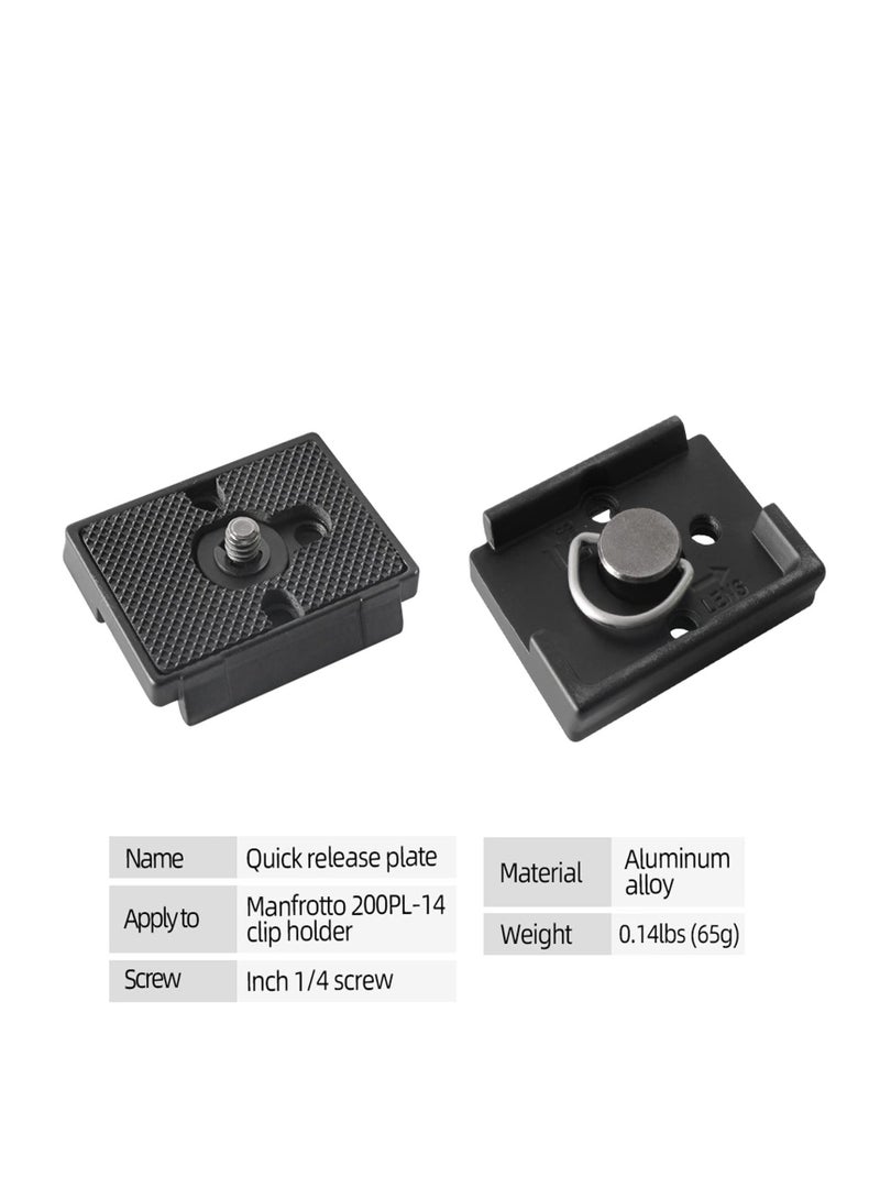 SOLARAE 2 Pack Quick Release Plate, with 1/4"-20 Screw for Bogen 3157N Manfrotto 200PL-14 RC2 Camera Tripod(BHQ2 128RC/128RCNAT„ÄÅ141RC/141RCNAT„ÄÅ222/234RC„ÄÅ323„ÄÅ390/390B/390RC„ÄÅ352RC/308RC„ÄÅ460MG„ÄÅ486RC2 - Image 2