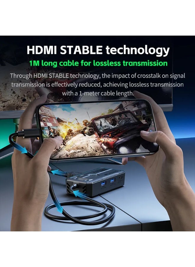 Plextone Pro 6-in-1 Type-C Adapter lets you take advantage of 6 diverse ports in a compact device, whether you need to connect a 4K display, charge your devices at super-fast PD speeds of up to 100W, a lightning-fast internet connection port, a Type-C port for connecting devices, and two USB ports for high-speed data transfer, black. - Image 5