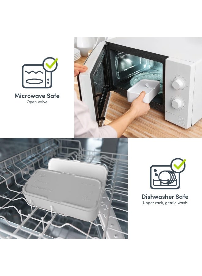 monbento - Bento Box MB Original Onyx with Compartments - 2 Tier Leakproof Lunch Box for Work Lunch Packing and Meal Prep - BPA Free - Food Grade Safe Food Containers - Black - Image 3