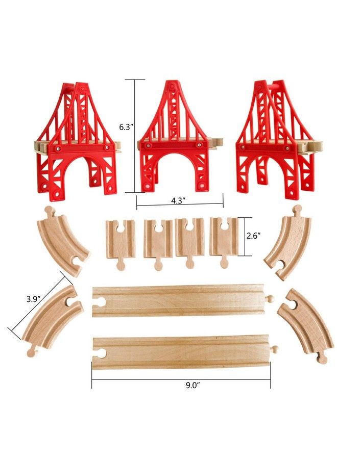 OrgMemory Train Bridge, Orgmemory 3 Suspension Bridge, Wooden Train Bridge, Train Tracks Compatible With All Major Brands - Image 4