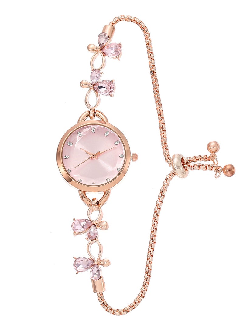 Goolsky Elegant Women’s Square Dial Watch – Fashion Rhinestone Quartz Bracelet Watch with Adjustable Strap  - Image 2