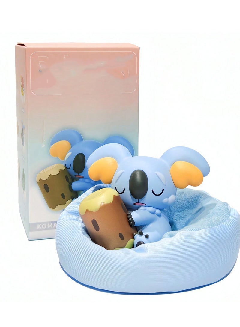 Sleeping Blind Box Series Ornaments Personality Creative Hand-made Model Doll Toy (Tree-pillow bear)  - Image 1
