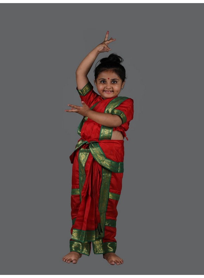 BookMyCostume Bharatanatyam Indian Classical Dance Costume for Girls and Women 14-16 years/Adult S - Image 1