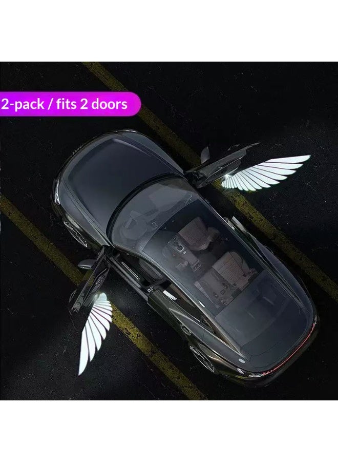 2PCS Angel Wings Welcome Light – Car Door Courtesy Projection Lamp, LED Atmosphere Light, Auto Door Shadow Light Decoration - Image 1