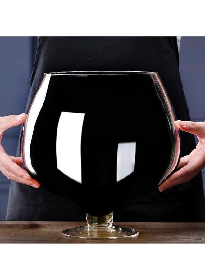 Giant Brandy Snifter Glass, Large Crystal Cognac Bowl, 4L Capacity - Image 1