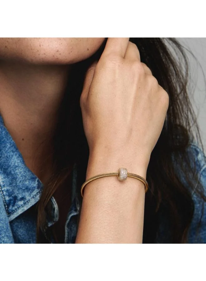 PANDORA Clear Sparkling Pavé Triple-row Charm for Women | Best Price UAE