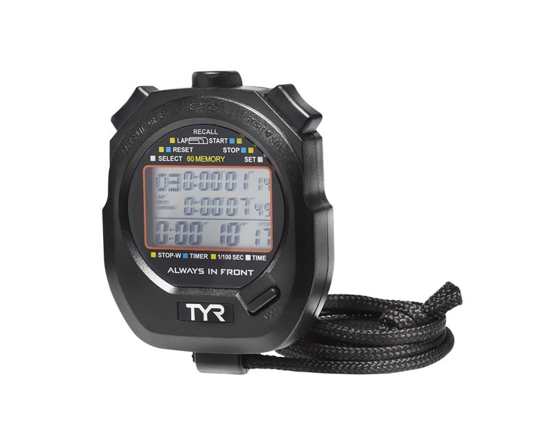 TYR Z200 Stopwatch â€“ Professional Digital Timer with Split Memory, Water-Resistant, Ergonomic Design for Swim, Track & Field, and Sports Training - Image 1