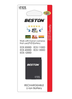 بطارية كاميرا بيستون LP-E10 (1120 مللي أمبير ، 7.4 فولت) - pzsku/Z67E153CB045B1D70E110Z/45/_/1704100739/6005dfb6-7e42-4da7-ad0a-7333ddd21e2c
