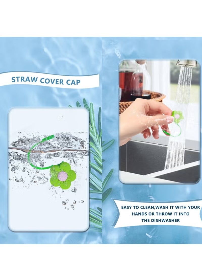 Generic - Straw Covers Cap Toppers, 10 Pcs Straw Cover for Stanley Cup, Silicone Straw Covers Cap Reusable Drinking Straw Topper Compatible, for Stanley Cups Accessories, 0.4in - Image 1